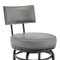 Armen Living Rees Swivel Counter or Bar Stool in Black Finish with Gray Faux Leather 840254333604 - alternate 6